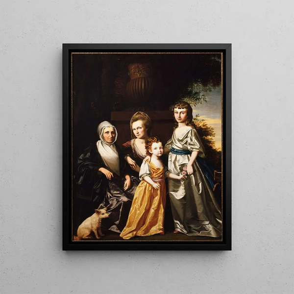 The Hartley Family - Henry Benbridge — framed artwork on a wall