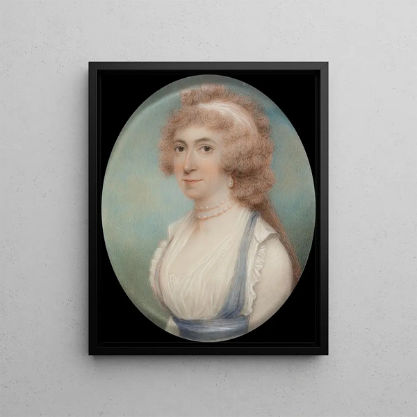 Young woman - Henry Bone — framed artwork on a wall