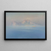 Capri painting, steep coast view of the sea - Henry Brokman — framed artwork on a wall