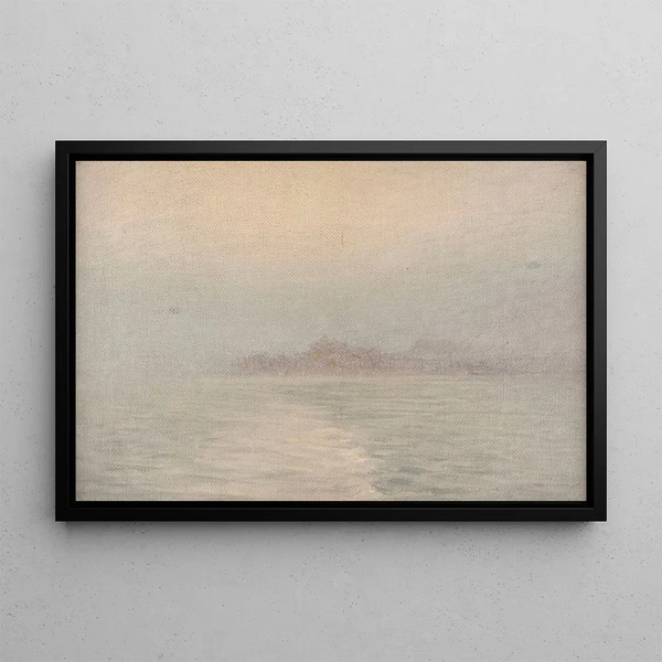 Misty Effect on the Sea - Henry Brokman — framed artwork on a wall