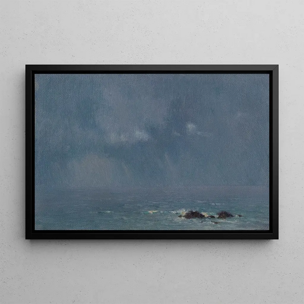 Landscape with Two Rocks - Henry Brokman — framed artwork on a wall