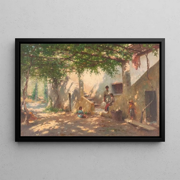 Sestri Levante, pergola - Henry Brokman — framed artwork on a wall