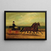 A pair of trotting horses - Henry Collins Bispham — framed artwork on a wall