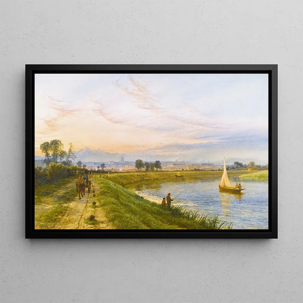 Nottingham Painting - Henry Dawson — framed artwork on a wall