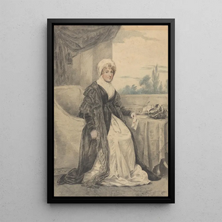 Henry Edridge - Woman Seated At A Table Holding A Letter.webp