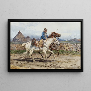 Henry Enrico Coleman - Buttero riding in the Roman Campagna.webp