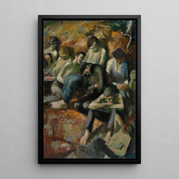 Prison Camp Painting - Henry Ericsson — framed artwork on a wall