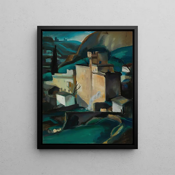 Urban landscape painting of Italy - Henry Ericsson — framed artwork on a wall