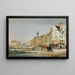 Chantiers de démolition de la rue des Billettes, 1888 - Henry Eugène Nocq — framed artwork on a wall