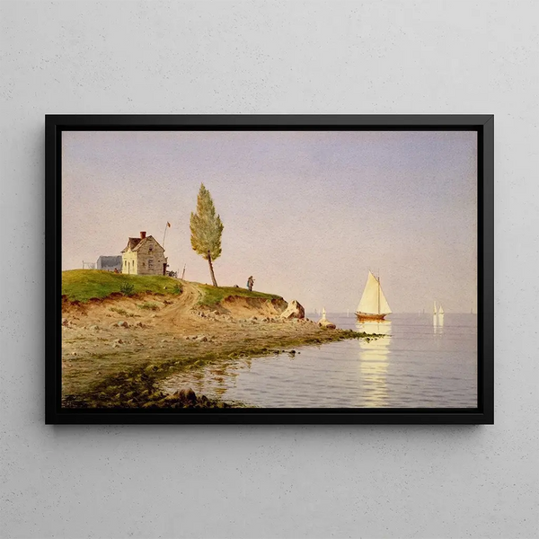 A Calm Afternoon on Long Island - Henry Farrer — framed artwork on a wall
