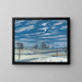 Winter scene in moonlight - Henry Farrer — framed artwork on a wall