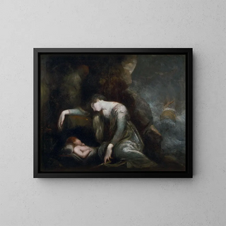 Danaé et Persée à Sérifos - Henry Fuseli — framed artwork on a wall