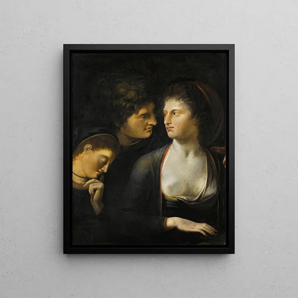 Lysandre avec Hélène et Hermia du Songe d'une nuit d'été - Henry Fuseli — framed artwork on a wall