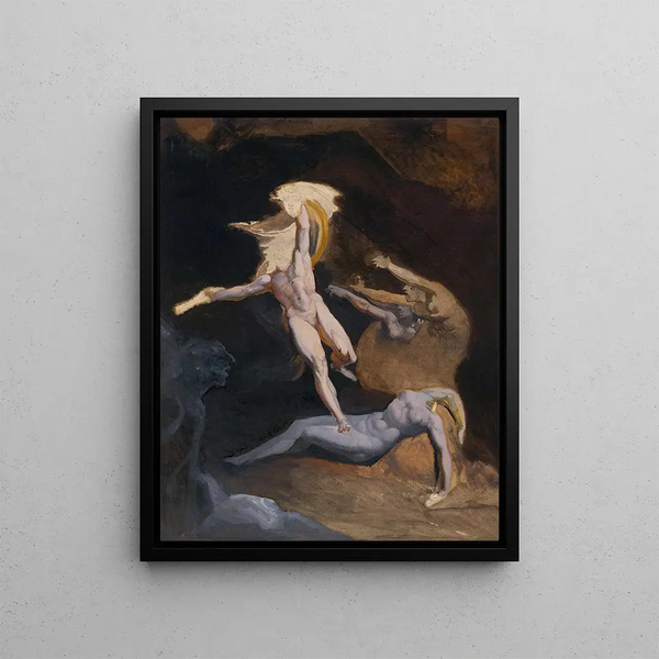 Persée at the entrance of the Gorgons' cave - Henry Fuseli — framed artwork on a wall