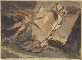 Satan begins with the contact of Ithuriel's spear - Henry Fuseli — artwork view