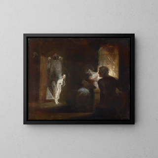 Undine enters the fisherman's house and his wife - Henry Fuseli — framed artwork on a wall