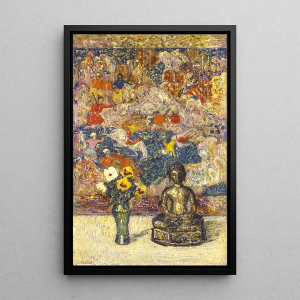 Bronze Buddha Painting - Henry Golden Dearth — framed artwork on a wall