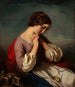 Girl with a Dead Bird - Henri Guillaume Schlesinger — artwork view