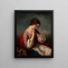 Girl with a Dead Bird - Henri Guillaume Schlesinger — framed artwork on a wall
