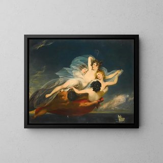 Hylas Enchanted by Nymphs - Henry Howard — framed artwork on a wall