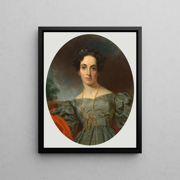 Emma Embury - Henry Inman — framed artwork on a wall