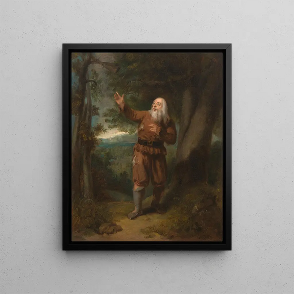 M. Hackett in the character of Rip Van Winkle - Henry Inman — framed artwork on a wall