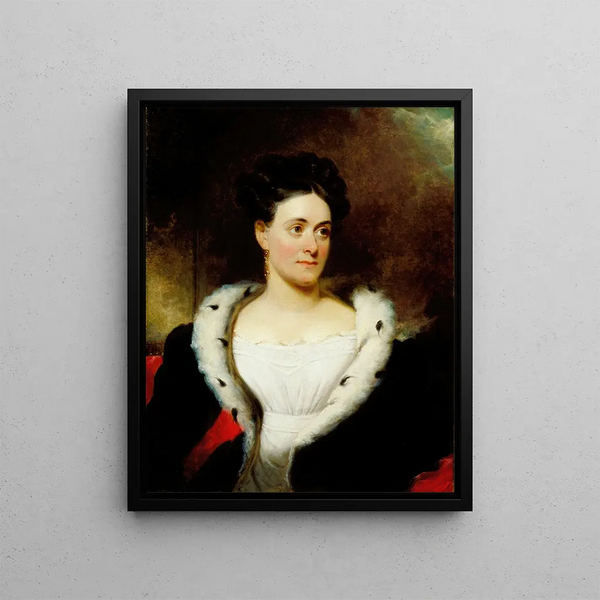 Portrait Painting of Mrs. James W. Wallack - Henry Inman — framed artwork on a wall