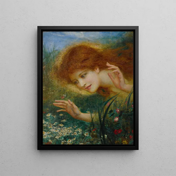 À la découverte des marguerites - Henry John Stock — framed artwork on a wall