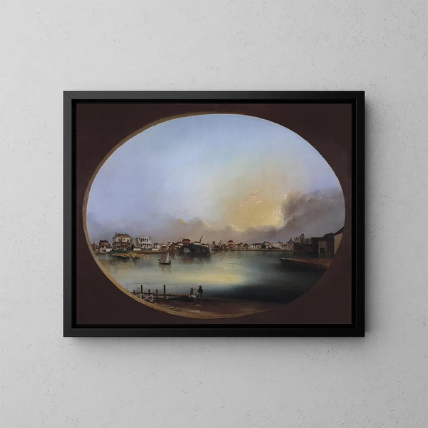 View of Charleston from the West - Henry Joseph Jackson — framed artwork on a wall