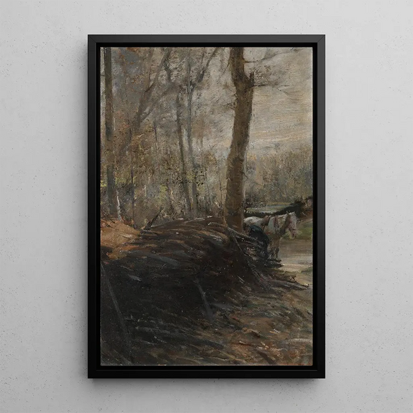 Forest Scene - Henry Keller — framed artwork on a wall