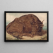 Sleeping Bull - Henry Kirke Brown — framed artwork on a wall