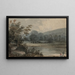 River Scene Painting - Henry Kirke Brown — framed artwork on a wall