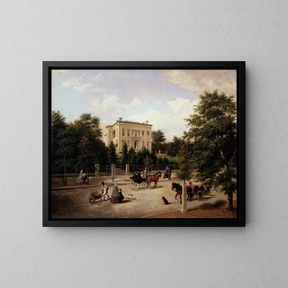 A Street in Saint-Louis - Henry Lewis — framed artwork on a wall