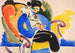 Calligraphy 2 Woman on Chair - Henry Lyman Saen — artwork view