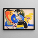Calligraphy 2 Woman on Chair - Henry Lyman Saen — framed artwork on a wall