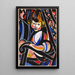 Child in a Rocking Chair - Henry Lyman Saen — framed artwork on a wall