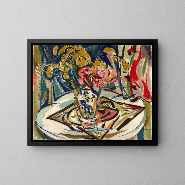 Flowers - Henry Lyman Saen — framed artwork on a wall