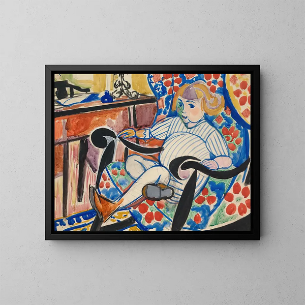 Gouache Painting - Henry Lyman Saen — framed artwork on a wall