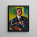 Self-portrait Painting - Henry Lyman Saen — framed artwork on a wall