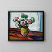 Zinnias - Henry Lyman Saen — framed artwork on a wall