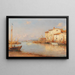 View of a southern port - Henry Malfroy — framed artwork on a wall