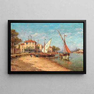 Les Sablettes près de Toulon - Henry Malfroy — framed artwork on a wall