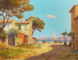 Maritime landscape painting - Henry Malfroy — artwork view