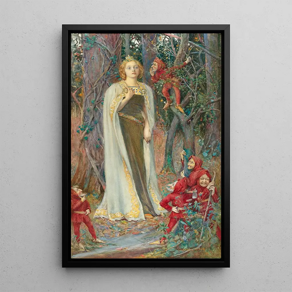 Once Upon a Time - Henry Meynell Rheam — framed artwork on a wall