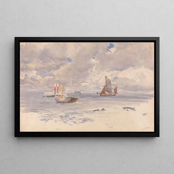 Marsouins - Henry Moore — framed artwork on a wall