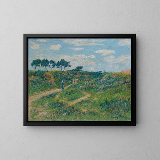 Path in the moorland in Brittany - Henry Moret — framed artwork on a wall
