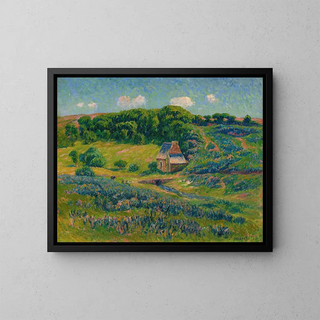 a Farm in the Breton Countryside - Henry Moret — framed artwork on a wall