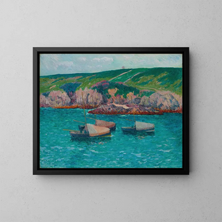 Les barques Dolan - Henry Moret — framed artwork on a wall