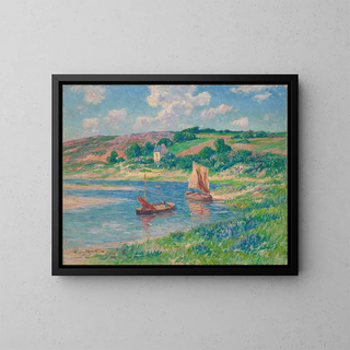 Les Sableurs de Pont-Aven - Henry Moret — framed artwork on a wall