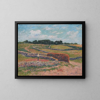 Ouessant, the field walls - Henry Moret — framed artwork on a wall